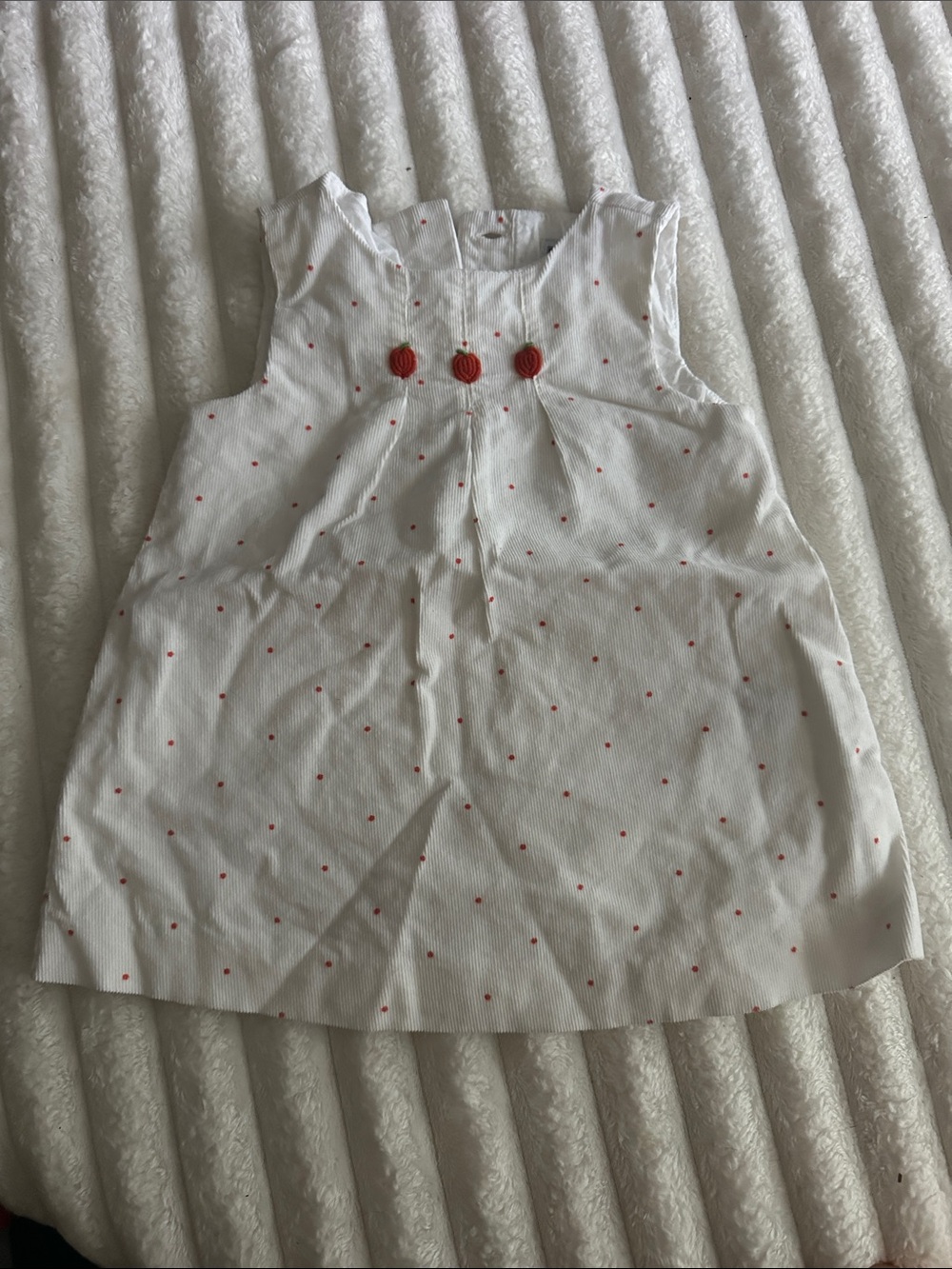 Janie and Jack White Baby Cord. Dress